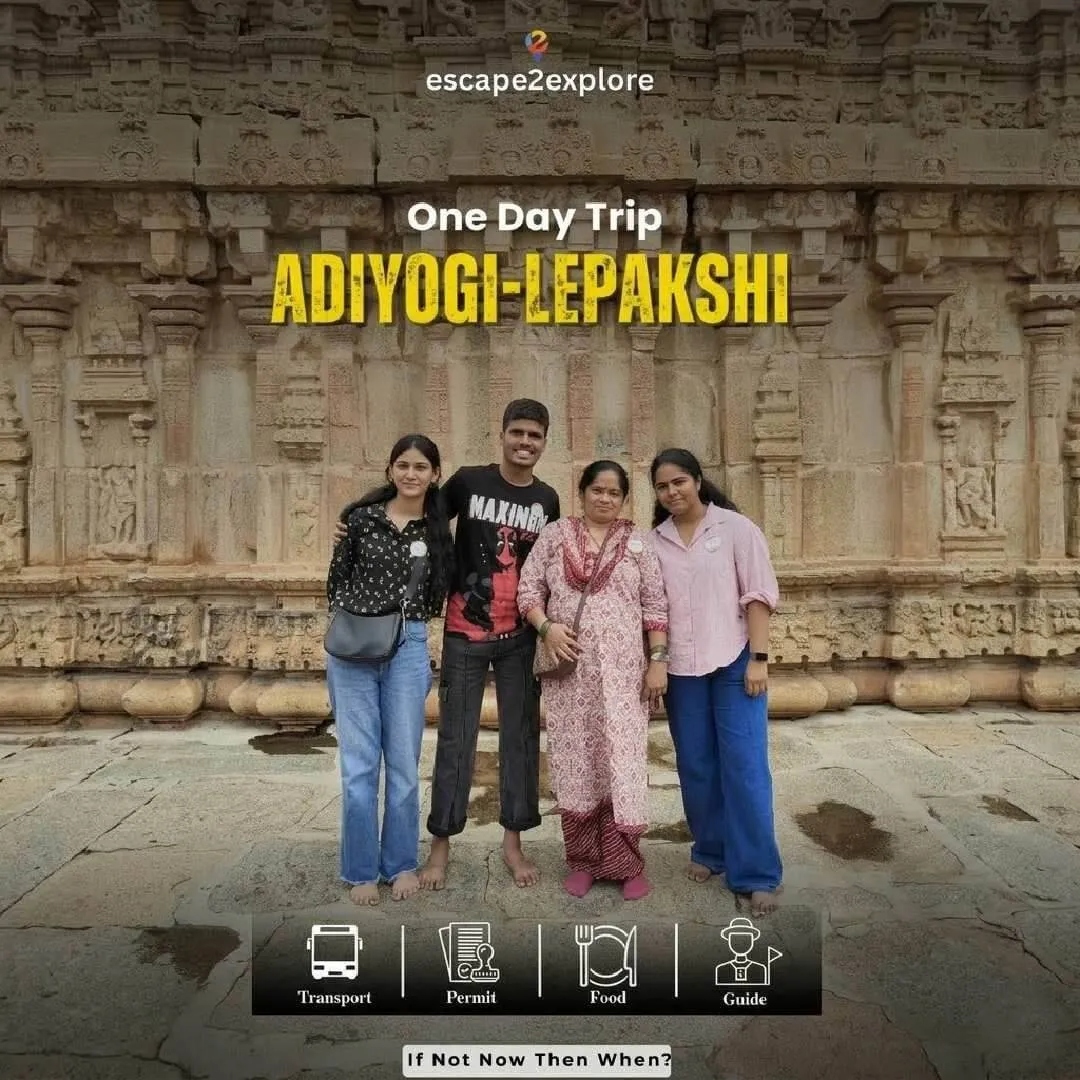 Adiyogi and Lepakshi Temple One Day Trip By e2e