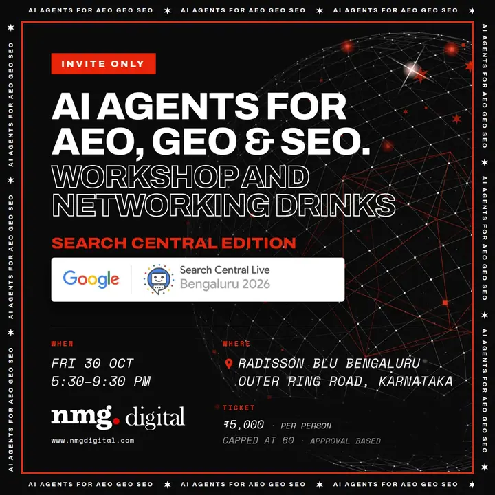 After Google Search Central: NMG Digital and NMG Labs Networking Mixer poster