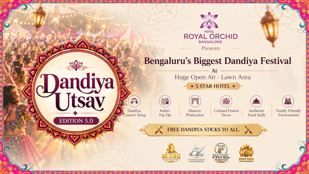 Biggest Dandiya Utsav at Royal Orchid Hotel, Domlur