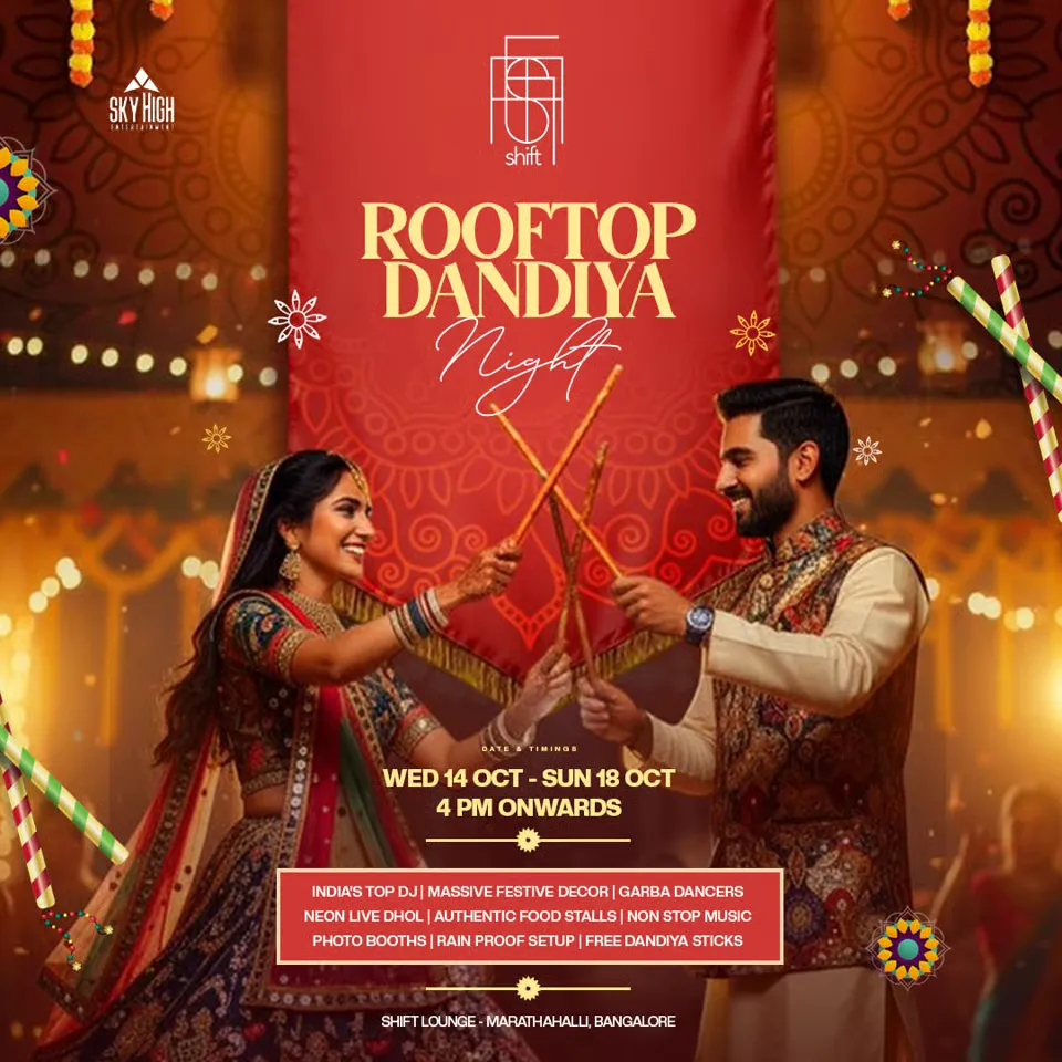 Bollywood Gujarati Disco Dandiya at Shift Rooftop