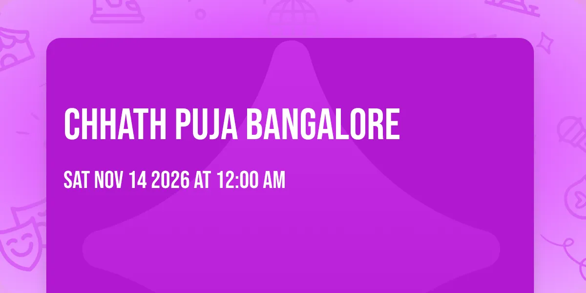 Chhath Puja Bangalore