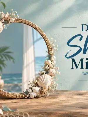 DIY Shell Mirror Workshop poster