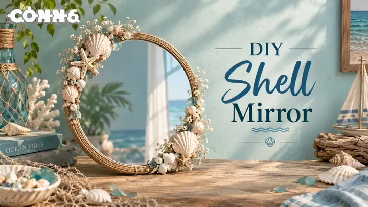 DIY Shell Mirror Workshop poster