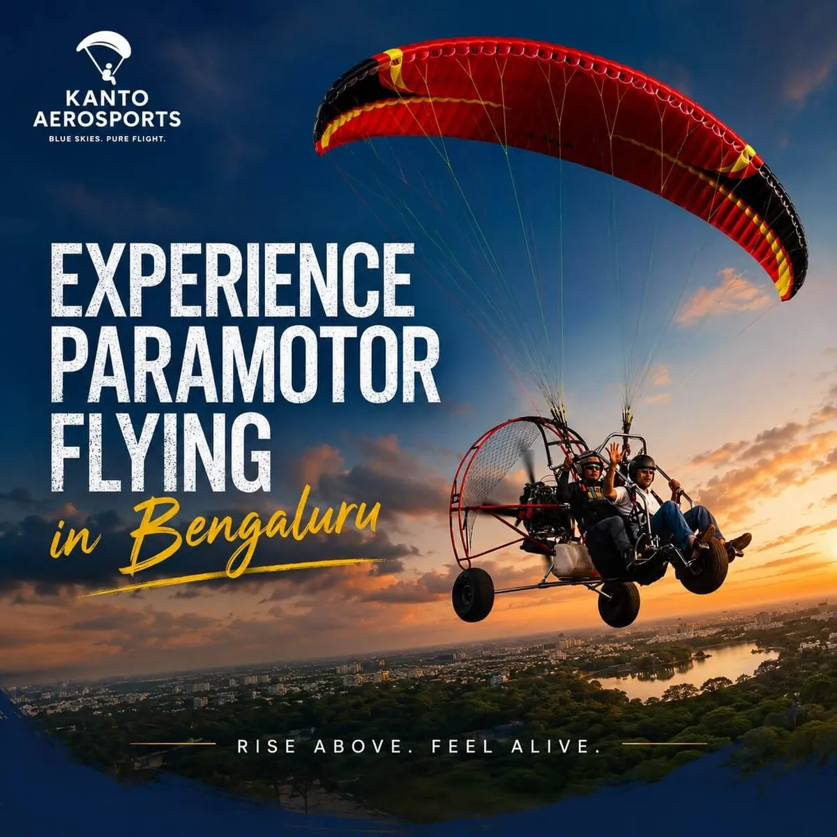 Experience Paramotor Flying In Bangalore poster