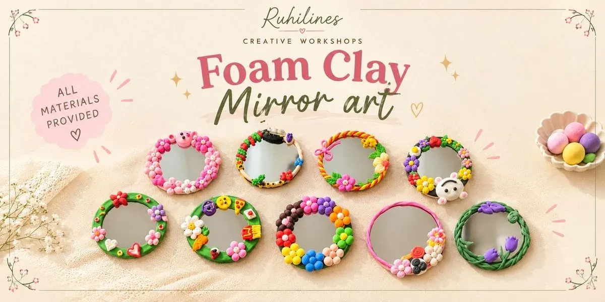 Foam Clay Mirror Art