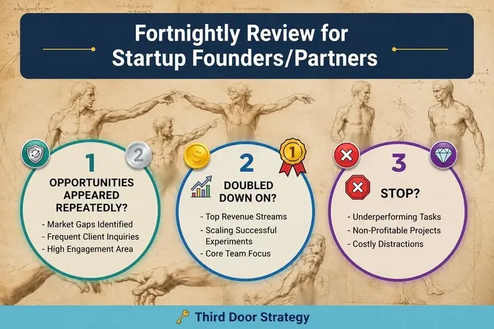 Fortnightly Opportunities Review for Startup Founders & Partners poster