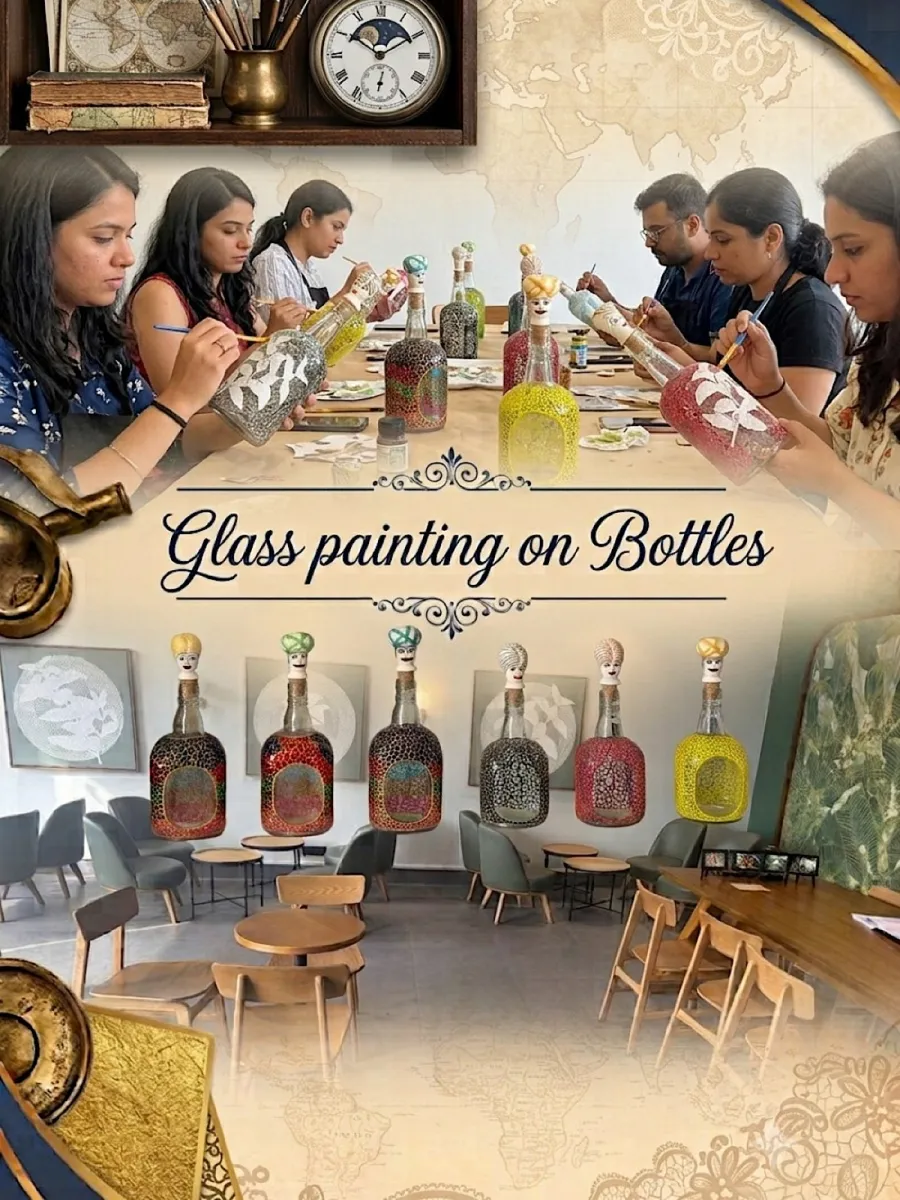 Glass Painting on Bottles
