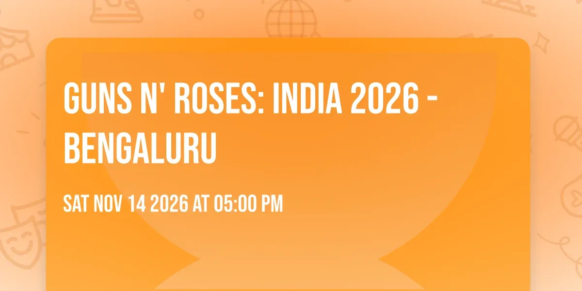 Guns N' Roses: India 2026