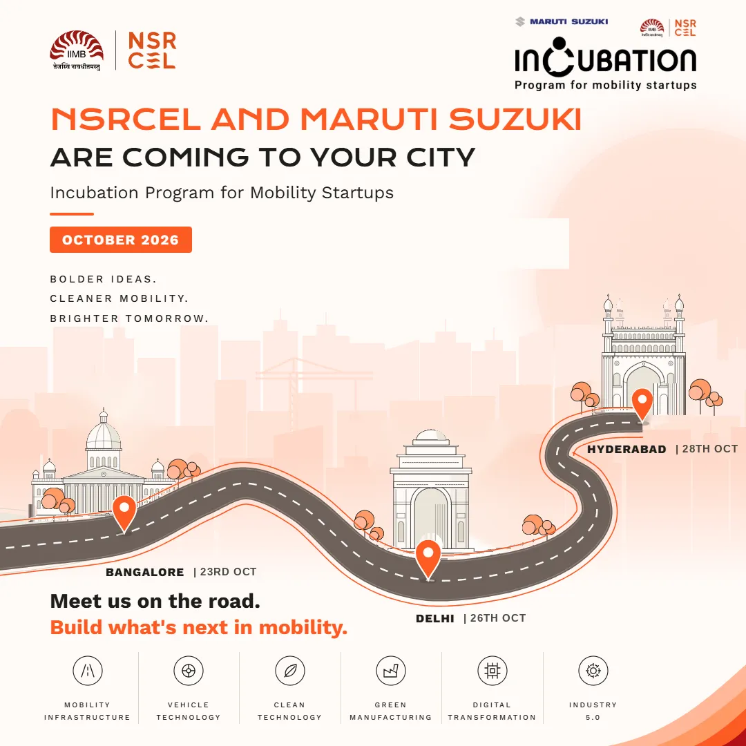 Maruti Suzuki–NSRCEL: Meet the Incubation Program for Mobility Startups