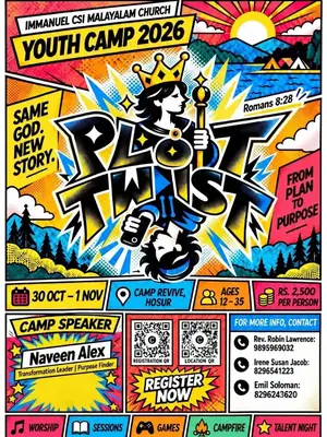Plot Twist | Youth Camp 2026 poster
