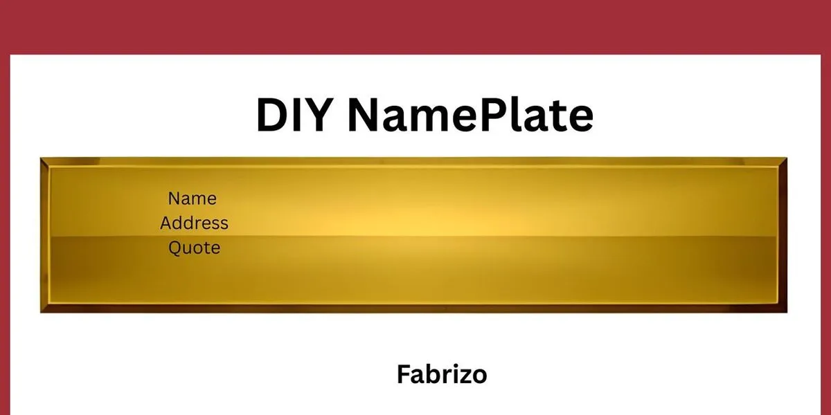 Resin Name Plate for Homes