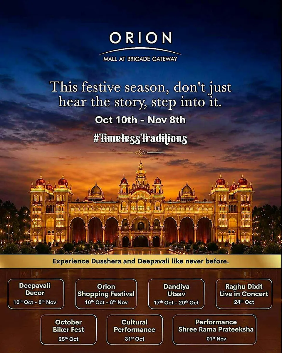 Timeless Traditions – Dussehra & Deepavali Celebrations at Orion Mall poster
