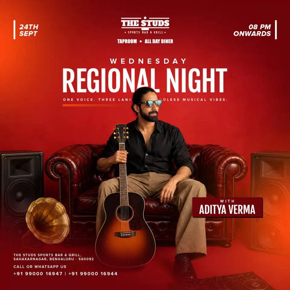 Wednesday Regional Night Live at The Studs Sahakarnagar