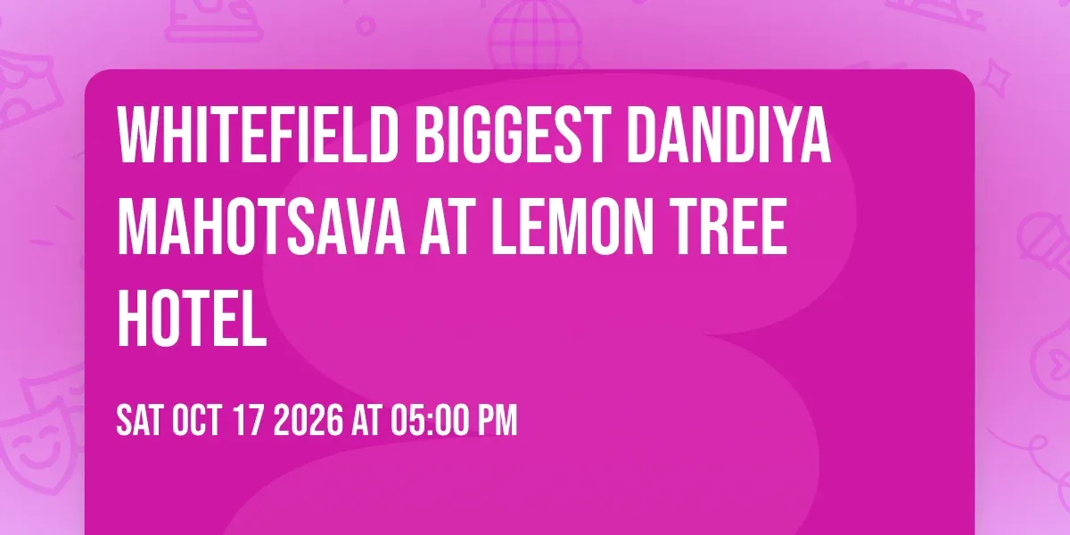 Whitefield Biggest Dandiya Mahotsava
